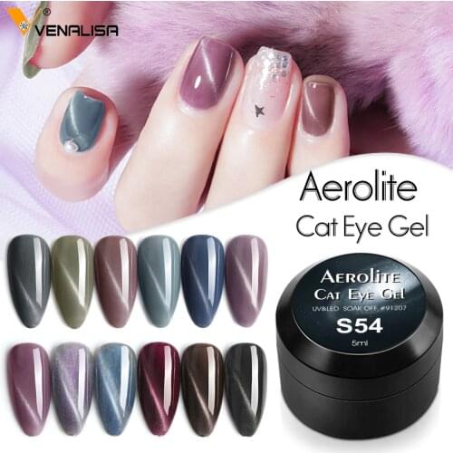 VENALISA Enamel Gel French Nail Art Design 9D Magnetic Cat Eye Paint Varnish Meteorite Aerolite Cat Eyes Gel Nail Polish Lacquer