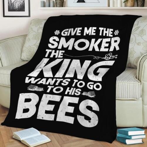Beekeeper Bees Flannel Throw Blanket 3D Printed Keep Warm Sofa Child Blanket Home Decor Textiles Dream Family Gift