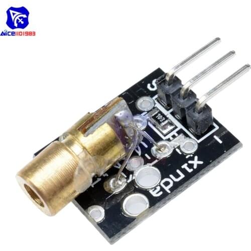 Diymore KY-008 6mm 5mW Red Laser Sensor Transmitter Module Dot Diode Copper Head for Arduino UNO MEGA 2560