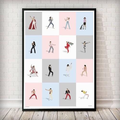 Freddie Mercury Vintage Canvas Painting Posters And Prints Queen Picture On The Wall Abstract Pictures For Decorative Home Decor