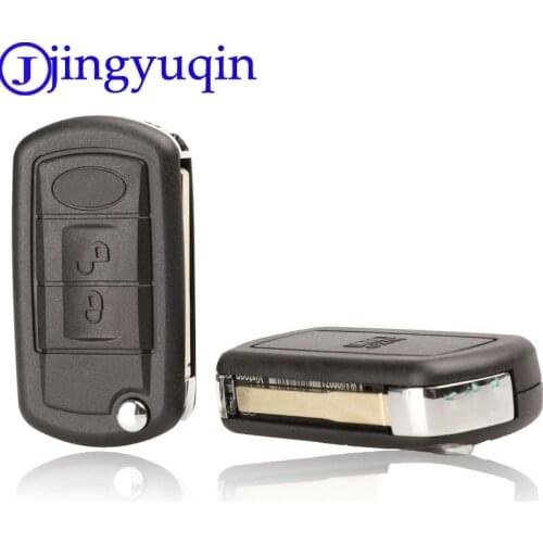 Jingyuqin 3 Buttons Remote Flip Car Key Case Fob Styling Shell Cover For Land Rover Range Rover Sport LR3 Discovery