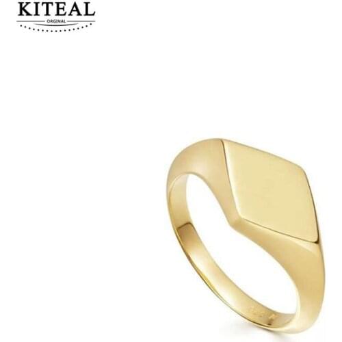 KITEAL gifts Gold color Girlfriend rings for women 2020 Geometric Rhombus Jewelry on the neck Girlfriend Birthday\s Gift