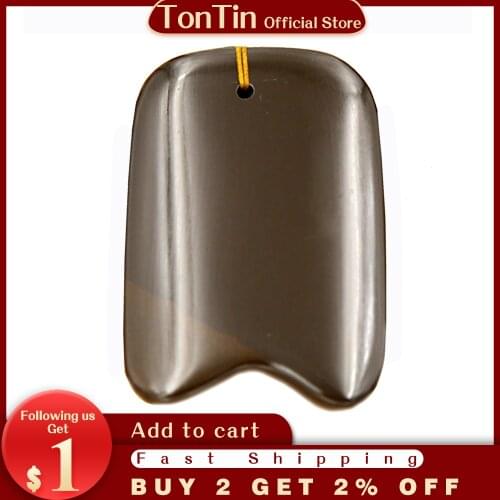 5A grade Original Si Bin brown color Bian stone massage guasha kit beauty face plate gua sha 100% original