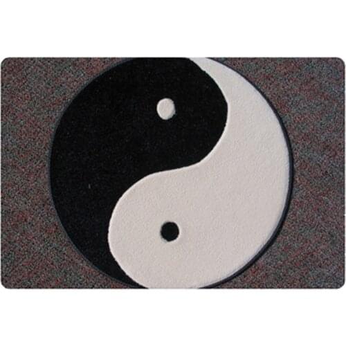 Yin and Yang Gossip Taiji Diagram Floor Mat Carpet Tai chi Buddhist Yoga Carpets Doormat Indoor Door Mat Rug Living Room Bedroom