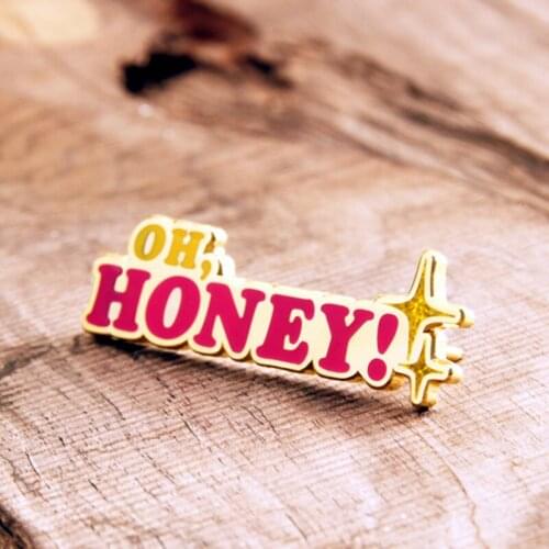Oh Honey Trixie Mattel Enamel Brooch Pin Backpack Hat Bag Collar Lapel Pins Badges Women Mens Fashion Jewelry Accessories