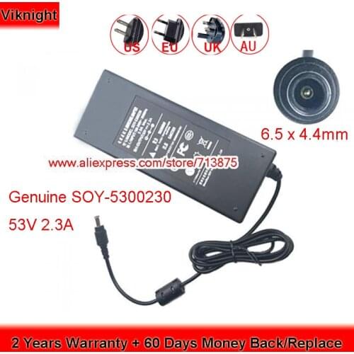 Genuine 122W Charger 53V 2.3A SOY-5300230 Switching Adapter 6.5 x 4.4mm Power Supply