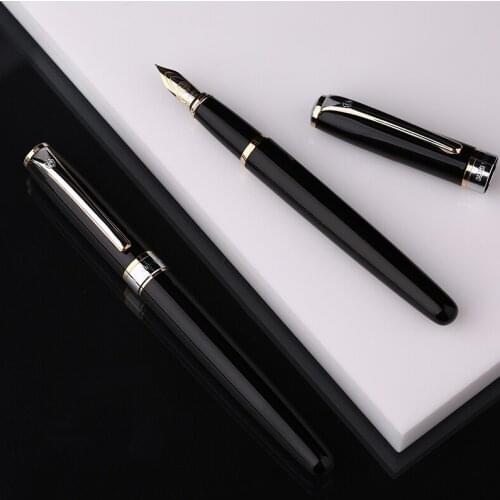 HERO Fountain Pen Black Gold Clip Metal Painting Ink Pens for Writing/signature/painting Polished Nib for Pen Lover Stationery