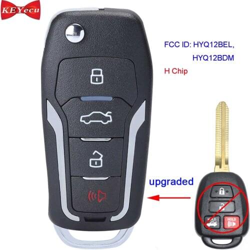 KEYECU for Toyota Camry Corolla 2014 2015 2016 2017 2018 2019 Upgraded Remote Key Fob HYQ12BDM HYQ12BEL H Chip