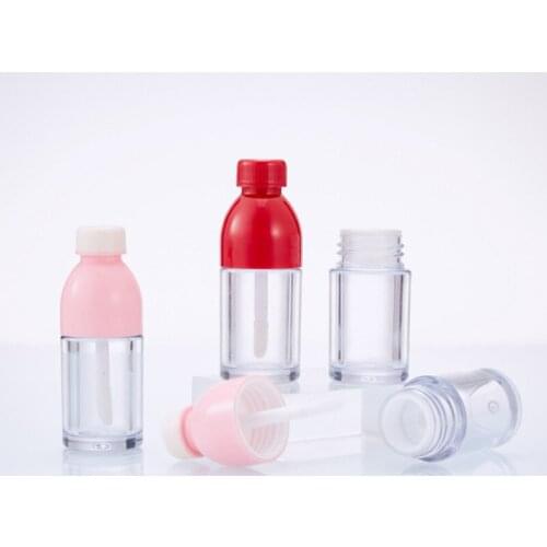 10/30/50/100pcs 8ml Empty Lip Gloss Tube Clear Lip Glaze Bottle DIY Refillable Container Pink/Red Plastic Lip Balm Tubes