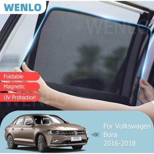 For Volkswagen Bora 2016-2018 Front Windshield Car Sunshade Side Window Blind Sun Shade Truck Magnet Visor Folding Mesh Curtains
