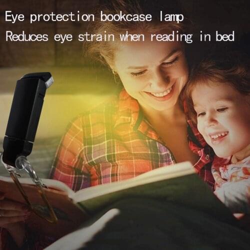Led card book light USB charging reading lamp bedside clip type warm light white lights adjustable portable bookmark lamps 2021