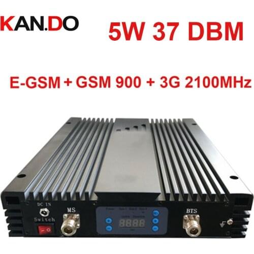 No interfer 5w 37DBM 85dbi EGSM GSM 3G tri Band Repeater AGC/MGC EGSM 900MHz 3g 2100MHz Signal Booster EGSM 3G Repeater