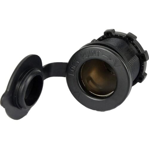 12V 120W Waterproof Black Motorcycle Car Auto Boat Tractor Car Accessory Cigarette Lighter Power Socket Plug Outlet