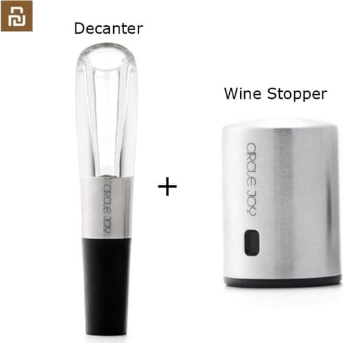 Youpin Circle Joy Stainless Steel Portable Fast Decanter/Wine Stopper 2 IN 1 Suit Wine Vodka Mini Wake-up Utensil/Stopper