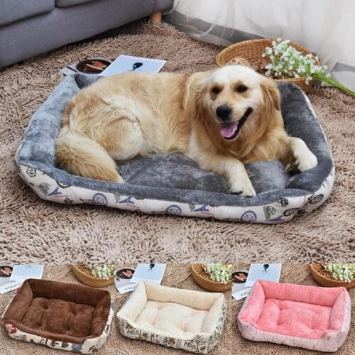 Winter Warm Dog Beds for Small Large Dogs Chihuahua Golden Retriever Kennel Soft Fleece Cat Dog Bed House Sofa Mat Pets Products