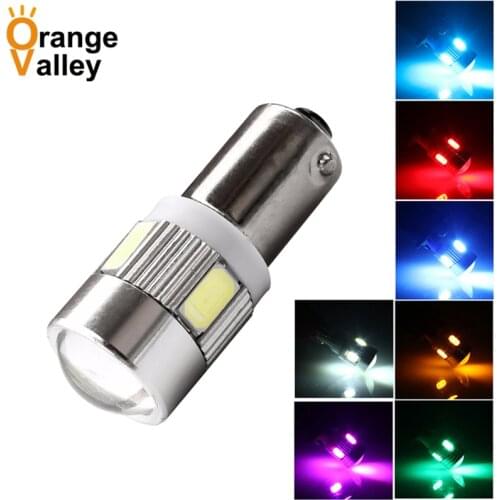 1PCS BA9S T4W H6W LED LED 5630 6 LED Side Wedge Light Internal Signal Lamp DC 12V White