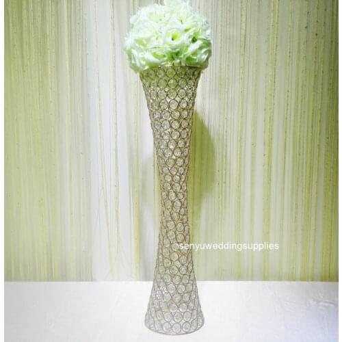 10pcs)60cm tall hot sale high clear acrylic flower stand for weddings senyu2473