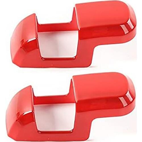 2PCS for Ford F150 2015-2020 Car Seats Safety Belt Button Cover Frame Safety Buckle Decor Trim Accessories, Red