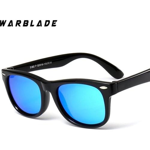 2020 Polarized Children Sunglasses Girls TR90 Glasses Mirror Blue Coating Rubber Boys Sunglasses Kids S802 Wholesale WarBLade