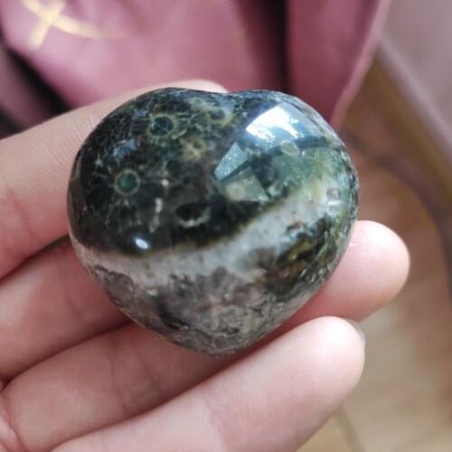 4-5cm natural stones and minerals ocean jasper heart love gemstone for wedding decoration&home decoration randomly