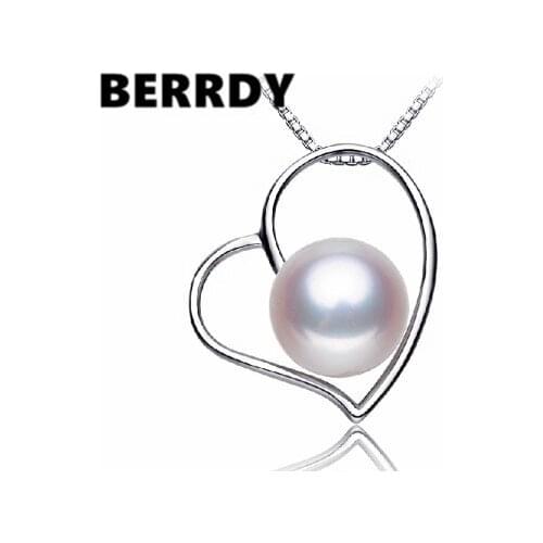 4 color Real Freshwater Pearl Pendant Necklace Nice Quality Exquiste HEART Hot Unique Necklace for Lady Nice Gift