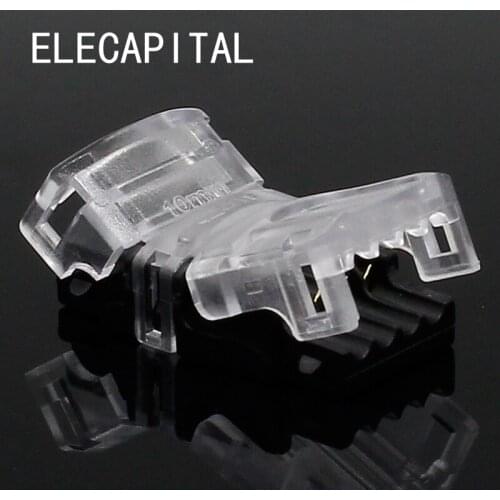 5PCS RGB LED Strip Connector 4 Pin 5050 10mm Colorful LED RGB Tape Light Connector Non-Waterproof IP20 Strip to RGB Wire Use