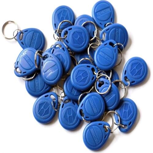 500pcs RF proximity EM card key fob blue/red/yellow colour option 125kHz,shape card,keyfob tags