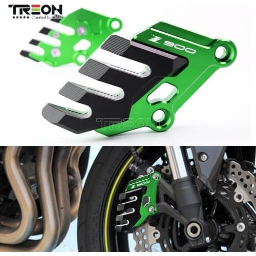 Motorcycle Accessories Green For Kawasaki Z900 Z 900 2017 CNC Aluminum Front Brakecaliper Motorcycle Frame Protective Cover