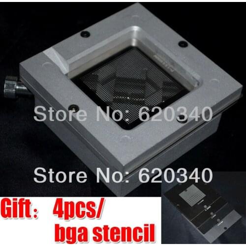 Free Shipping HT-90 90*90 BGA Universal Reball Ball Rework Station Reballing Station Send 4/PCS BGA Universal Stencil Kit
