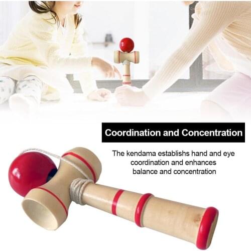 Childrens Kendama Innovative Durable Toss Catch Ball Toy With Rubberized Paint For Easier Skill Building Play