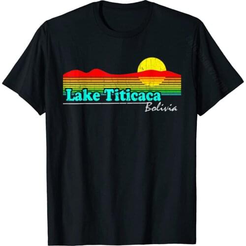 Lake Titicaca T-Shirt I Love Bolivia Travel Wanderlust Tee Unique Top T-Shirts Tops & Tees For Men Cute Cotton Printing T Shirt