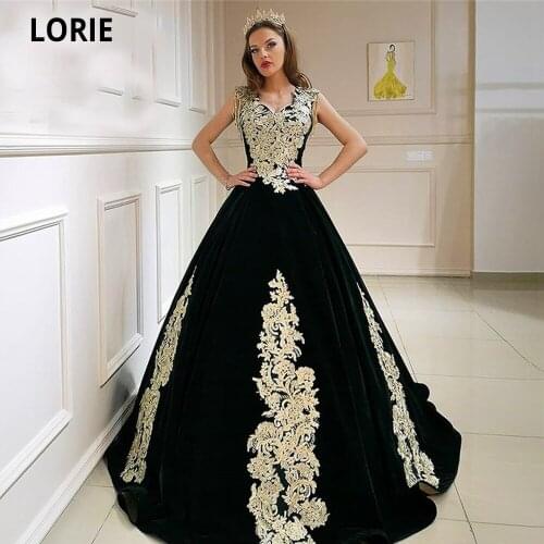 LORIE Arabic Dubai Dark Green Velvet Evening Dresses 2020 Lace Appliqued Formal Moroccan Kaftan Prom Party Gowns For Wedding