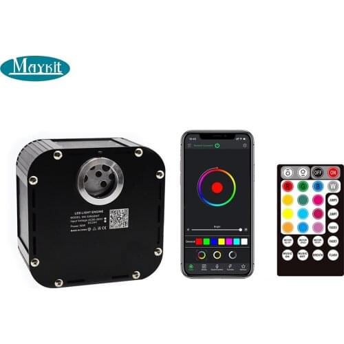 Maykit APP Bluetooth 50W RGBW LED Fiber Optic Illuminator for Star Ceiling Pool Floor