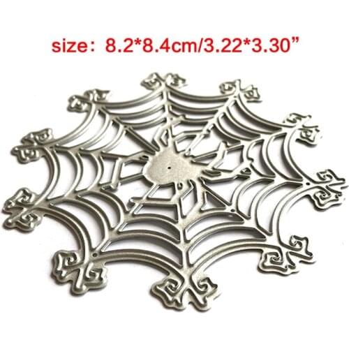 Halloween Spider Web Metal Cutting Dies Stencil DIY Scrapbooking Album Paper Card Template Mold Embossing Craft Decoration