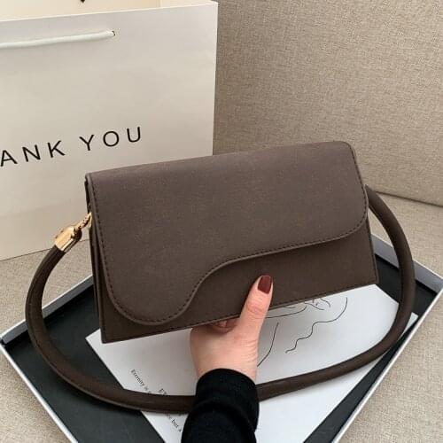 Fashion high-end bag women Korean style frosted texture small square bag thin shoulder strap single shoulder bag women
