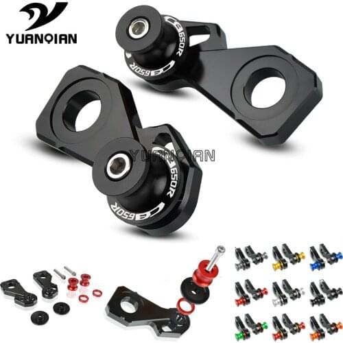 Motorcycle Accessories Left & Right Rear Wheel Axle Stand Pick Up Hook Set Aluminum CNC For Honda CB650R Neo Sports Cafe 2019