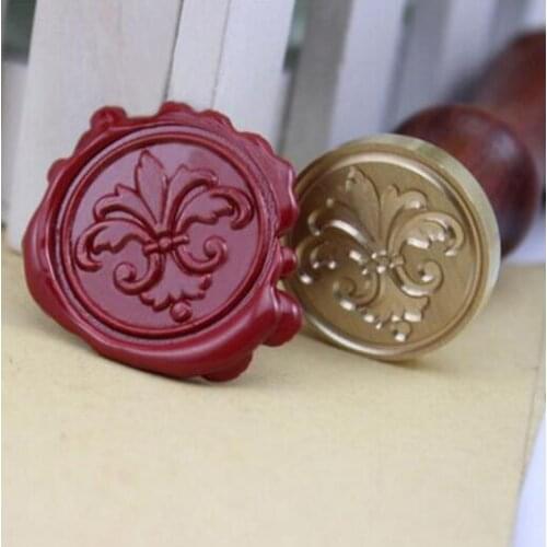 DIY iris flowerRetro Brass Stamp Box set personalized Letter Wax Seal Stamp Invitation seal stamp sealing wax stamp box set