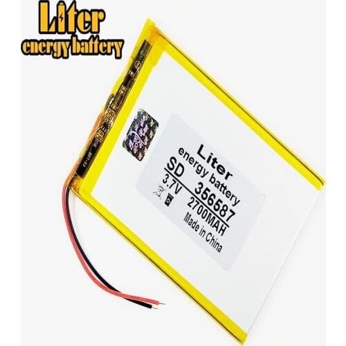 Polymer 3.7V 356587 2700mah MP5 Tablet eBook navigator A13 applies lithium batteries 356585
