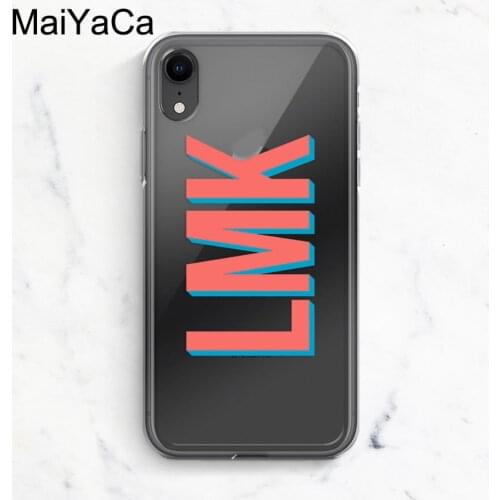 MaiYaCa Clear Phone Case Custom Large Initials for iPhone 12 mini 11 Pro Max XS XR X 8 Plus 7 SE 2020 6S 5s Monogram Cover