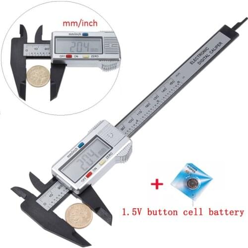 Digital Vernier Calipers 150mm 6inch LCD Electronic Carbon Fiber Gauge Micrometer Measuring Tool Digital Ruler 100mm 0.1mm