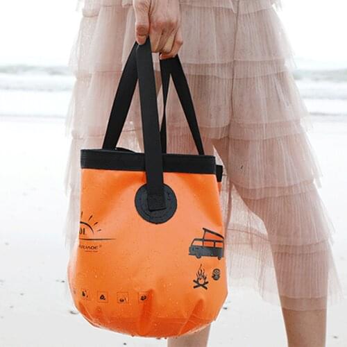 Camping Foldable Bucket 10L/20L Water Storage Container Lightweight Foot Wash Tub Fishing Bucket For Camping Fishing Accessories