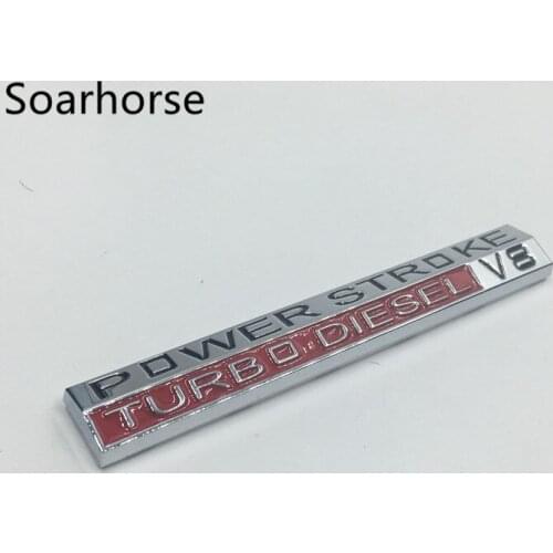 Soarhorse For Ford F250 F350 F450 F550 Super Duty Power Stroke Turbo Diesel V8 Car Door Emblem Badge