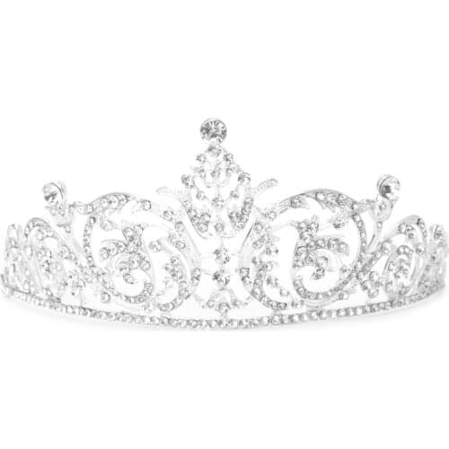 Bridal Austrian Rhinestone Tiara Wedding Crown Veil Headband Hair Accessories x4