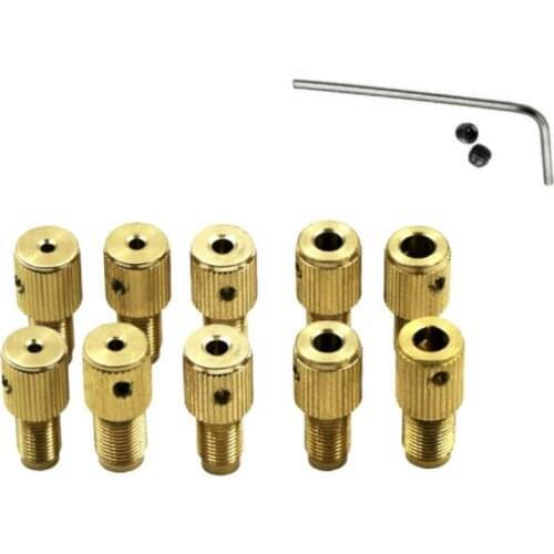 M8/M7 Drill Chuck Copper Clamp Micro Drill Bit Fixture Brass Electric Motor Shaft for 0.75mm-5.0mm Mini Drill Multi Tool With