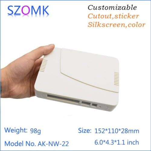Szomk new router plastic electric boxes (4 pcs) swith abs case pcb enclosure instrument housing case control box 152*110*28mm