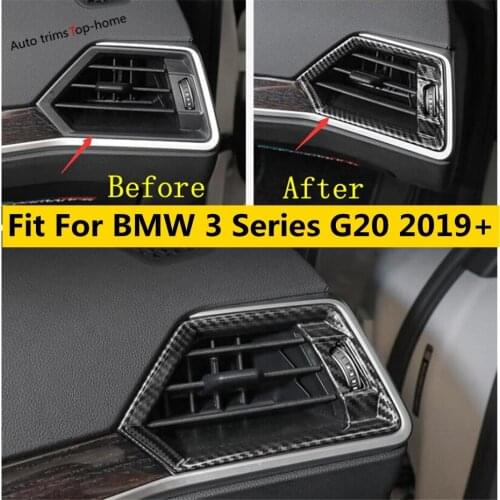 Yimaautotrims Dashboard Inside Air Conditioning AC Outlet Vent Cover Trim Fit For BMW 3 Series G20 2019 2020 2021 Interior Kit