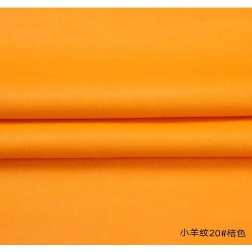 High Quality Micro Sheep pattern 20# Golden PU Leather fabric with little elastic for DIY furniture bag material(50x69cm)