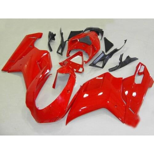 Hi-quality Fairing kit for DUCATI 848 1098 07 08 09 10 11 12 ducati 1198 2007 2008 2011 ABS Hot Red Fairings set+gifts DA11