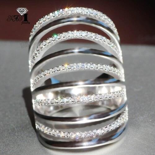 YaYI Jewelry Princess Cut 6.4 CT White Zircon Silver Color Engagement Rings wedding Heart Rings Girls Party Rings Gifts 829