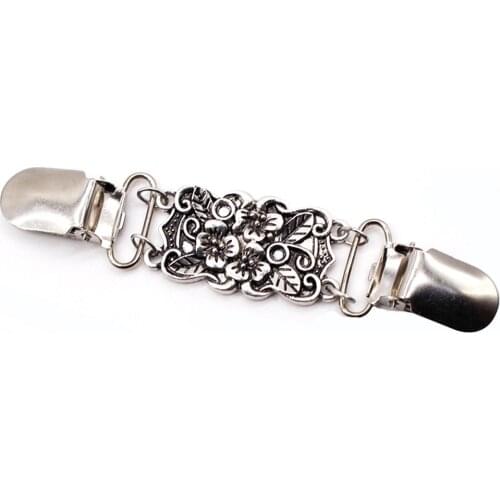 Women Retro Brooches Casual Flower Pattern Clasps Sweater Collar Scarf Party Shawl Clip Dresses Formal Alloy Wedding Accessories